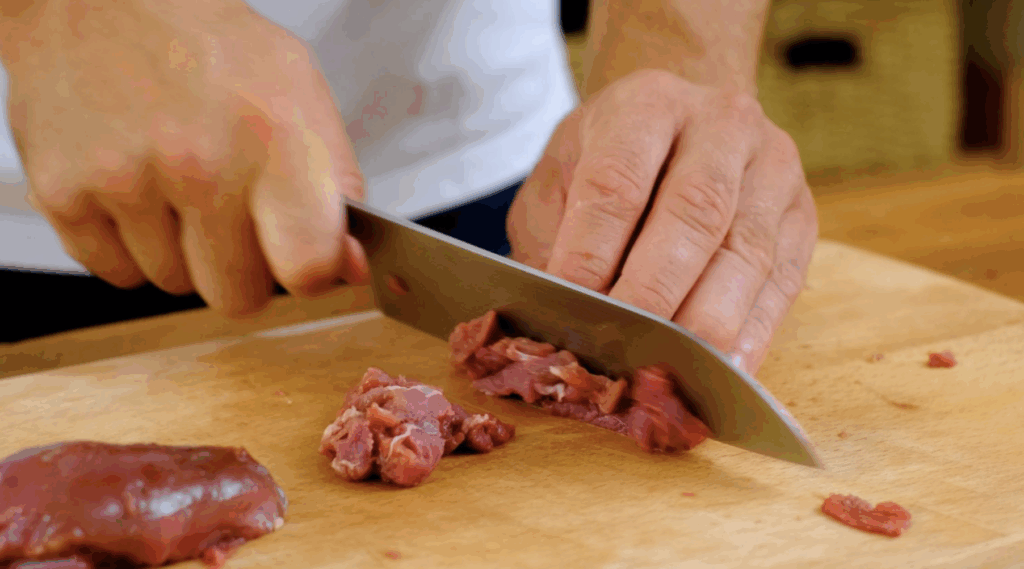 Couteau tartare de chavreuil