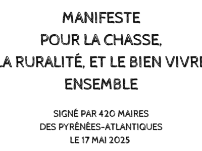 manifeste pour la chasse dans les Pyrénées-Atlantiques